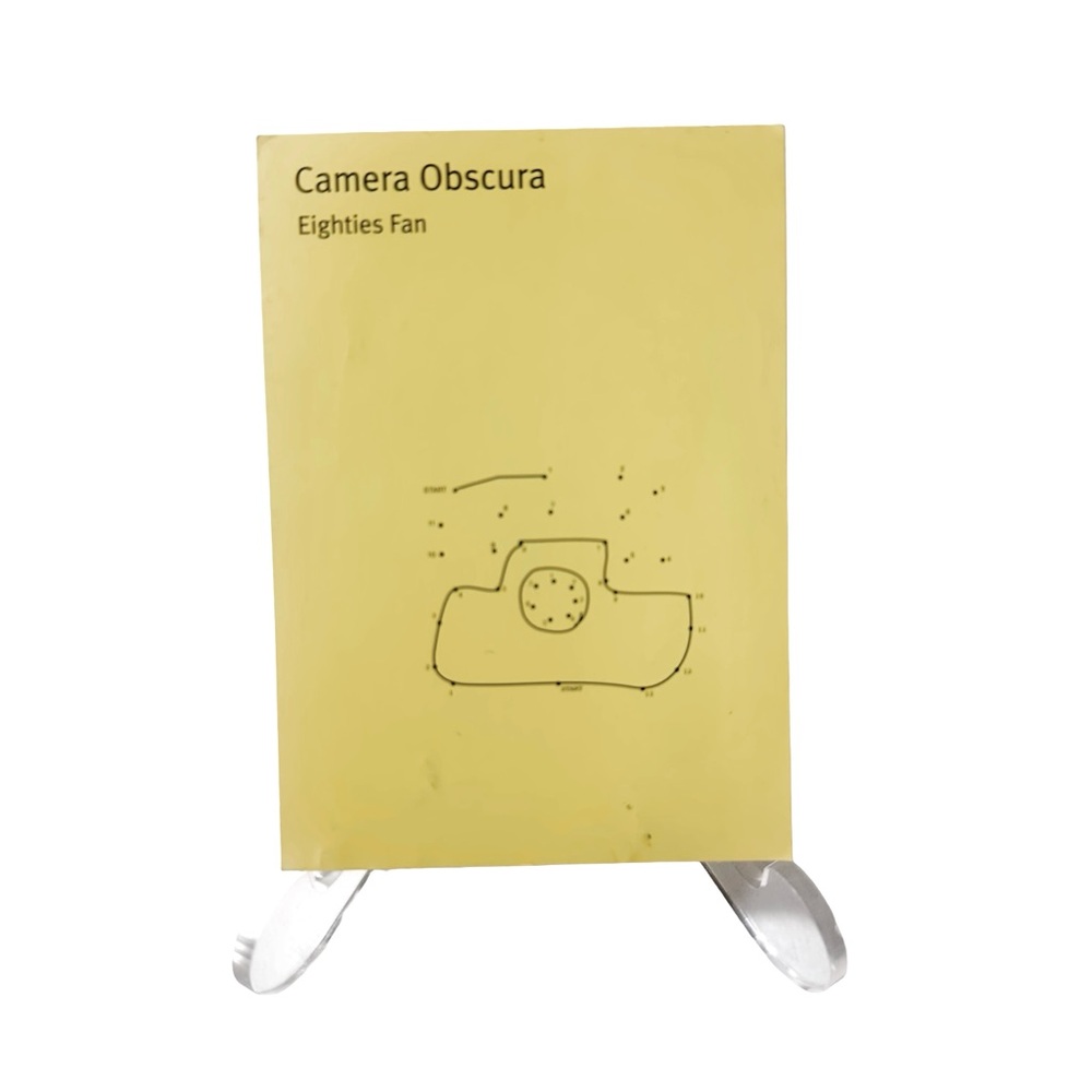 Camera Obscura Eighties Fan Promotional Postcard Connect The Dot Phone Yellow UK